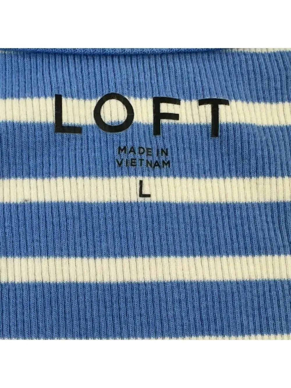 LOFT Blue and White Striped‎ Tank Top 90s Minimalist Coastal Grandma